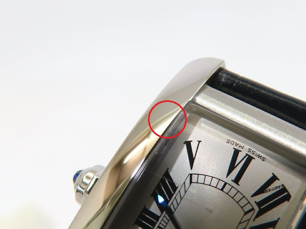 Cartier Wsta0032 Tank Amricaine Mini Japan Le Leather Strap Quartz