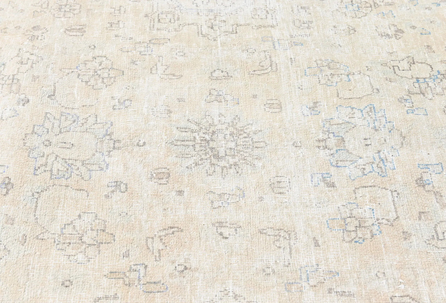 Handmade Antique Muted Distressed Oriental Rug
