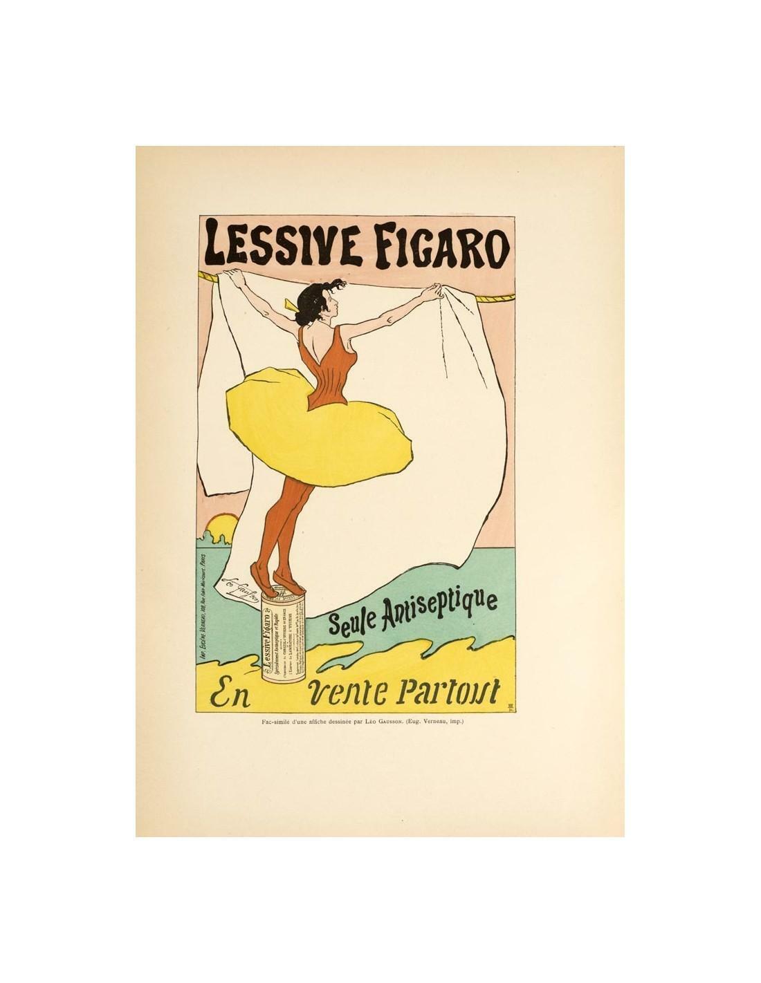 Original Vintage Poster Lessive Figaro By Gausson For Affiches Illustrees 1896