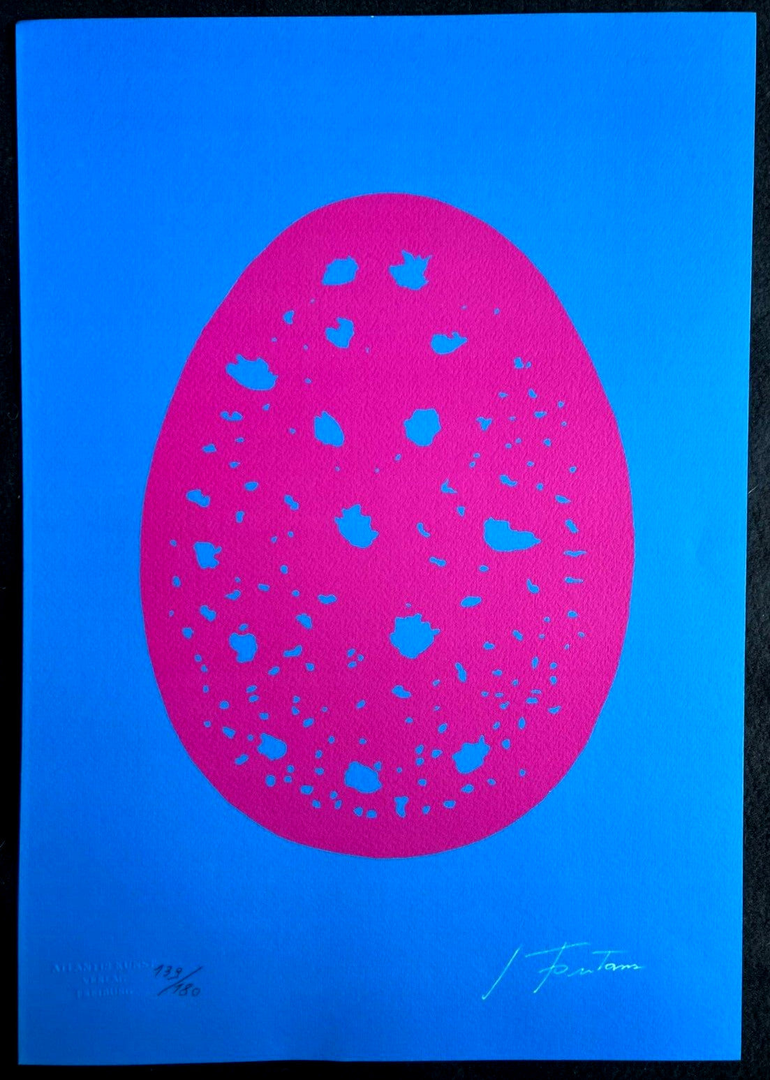 Lucio Fontana Lithograph ( Coa Signed In Pen) Numbered In Pencil