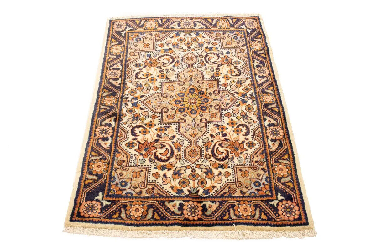 Vintage Handmade Floral Oriental Rug Carpet