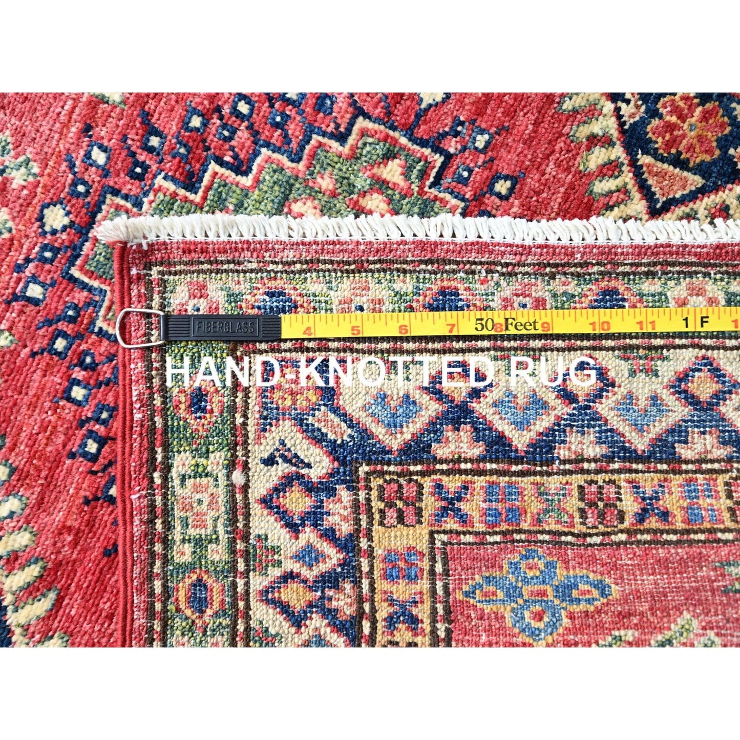 2'8"X20'10" Red Super Kazak Hand Knotted Wool Xl Runner Oriental Rug