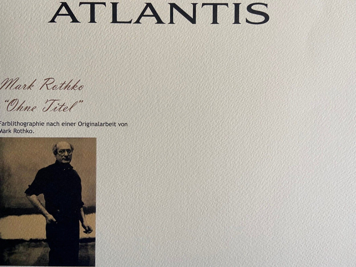 Willem De Kooning - Mark Rothko Lithograph COA Signed Op Numbered