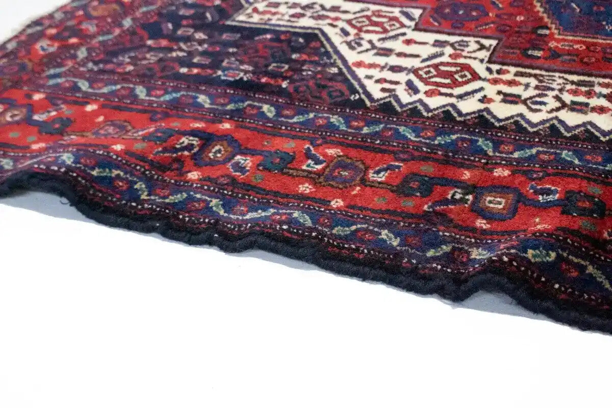 Handmade Vintage Oriental Area Rug Small Floral