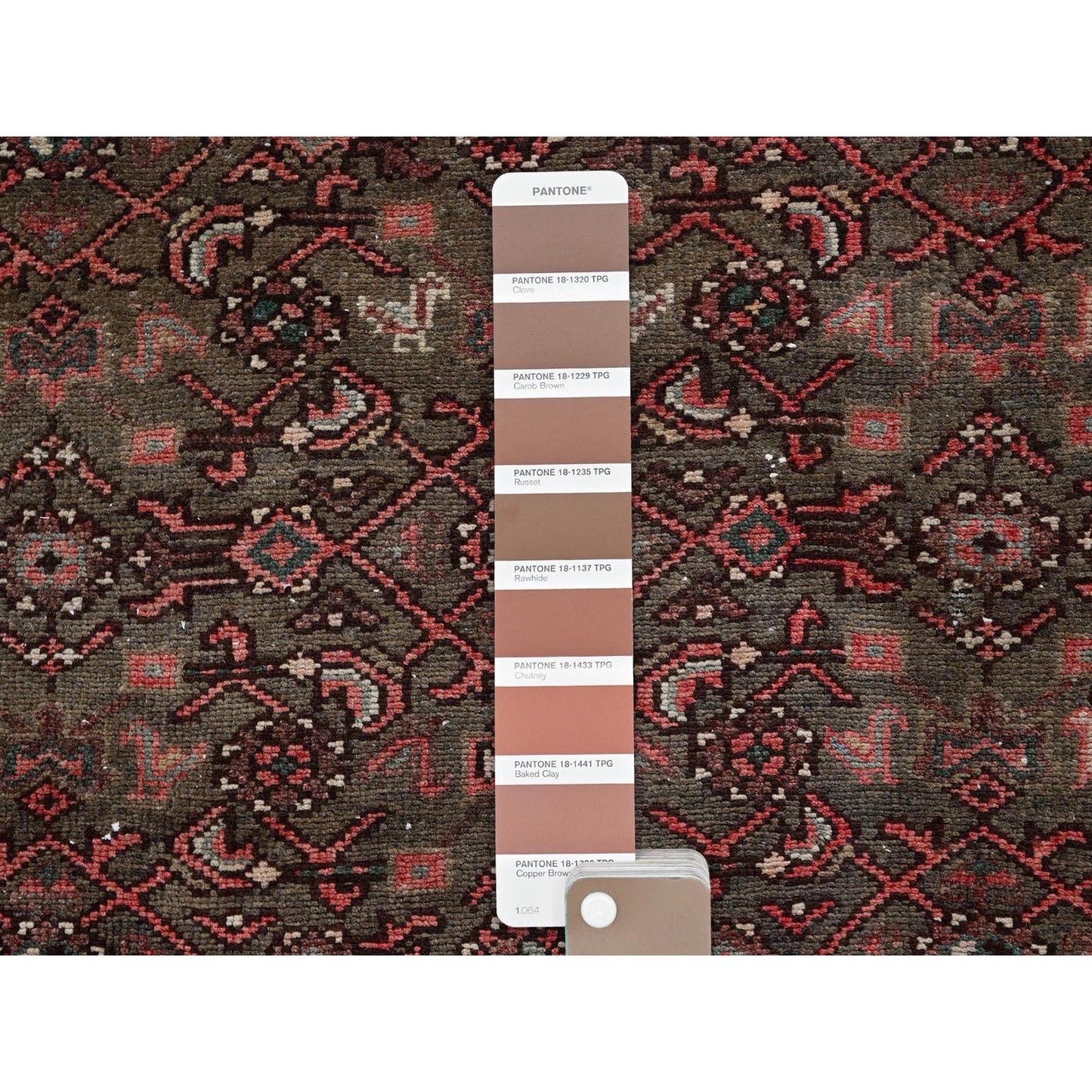 2'X5'8" Brown Vintage Zoroastrian Khamadan Hand Knotted Wool Runner Rug