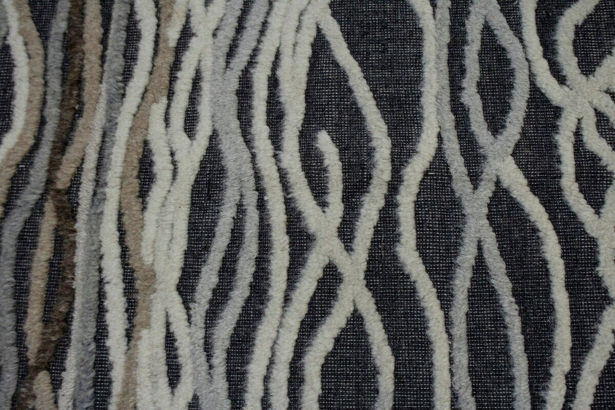 Handmade Modern Area Rug High-Low Relief Waves