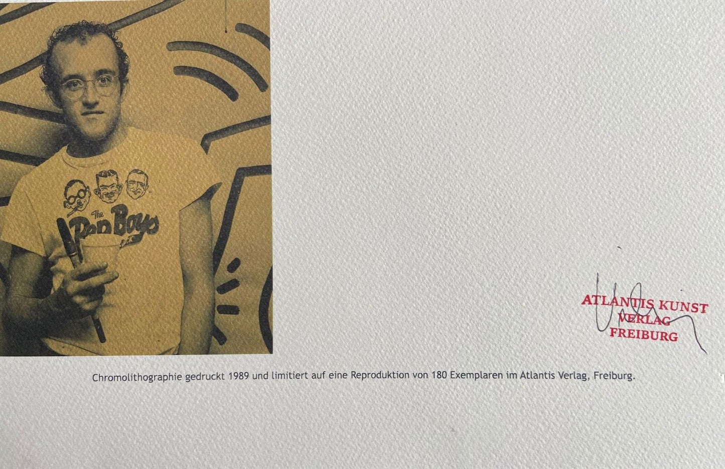 Keith Haring Lithograph Coa Signed Numbered