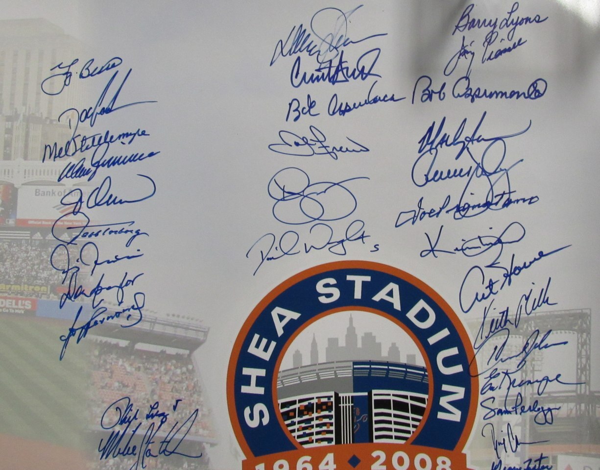 New York Yankees And Mets Collage Team Signed By