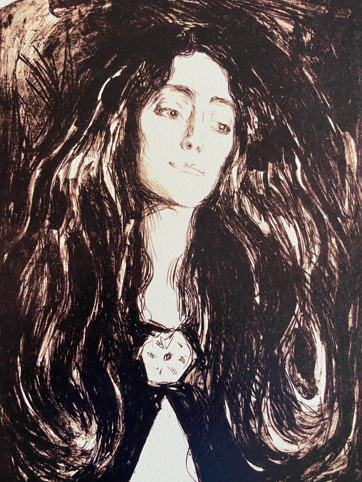 Edvard Munch Lithograph Coa Signature Stamp