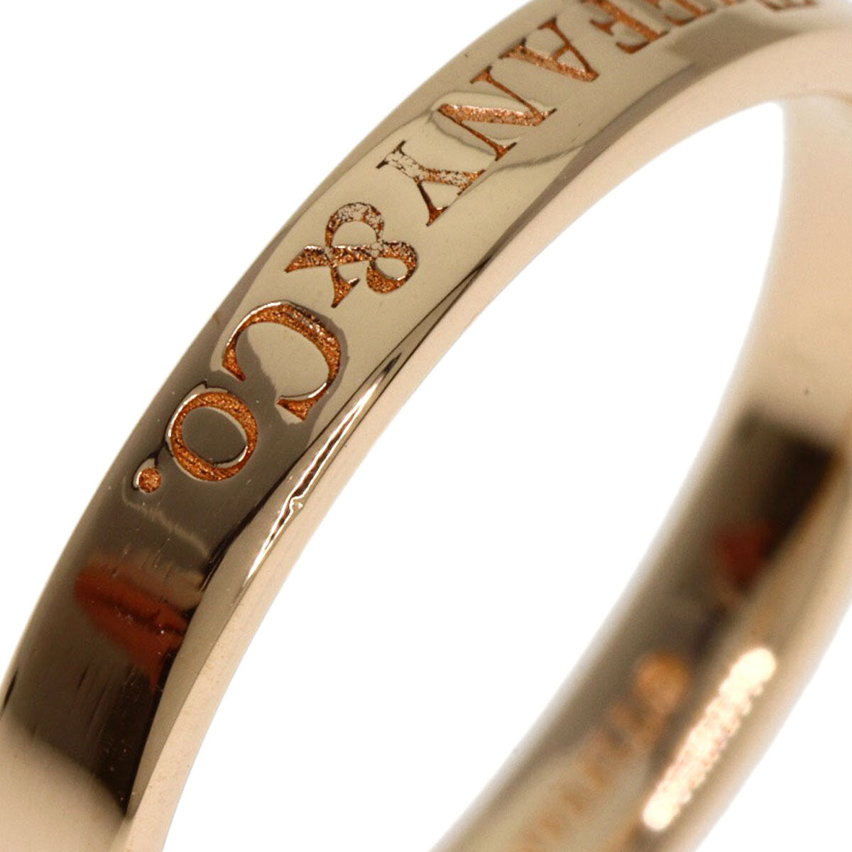 Tiffany&Co. Ring Flat Band K18 Pink Gold