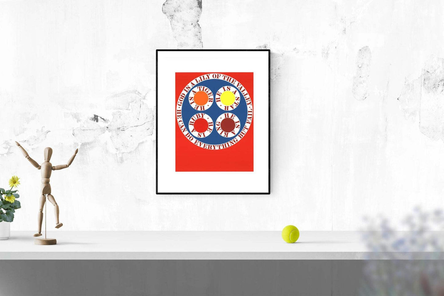 Robert Indiana God Is Lily Of The Valley " Serigraph Pop Art Multic