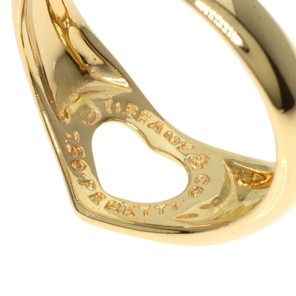 TIFFANY&Co. Ring Open heart K18 Yellow Gold
