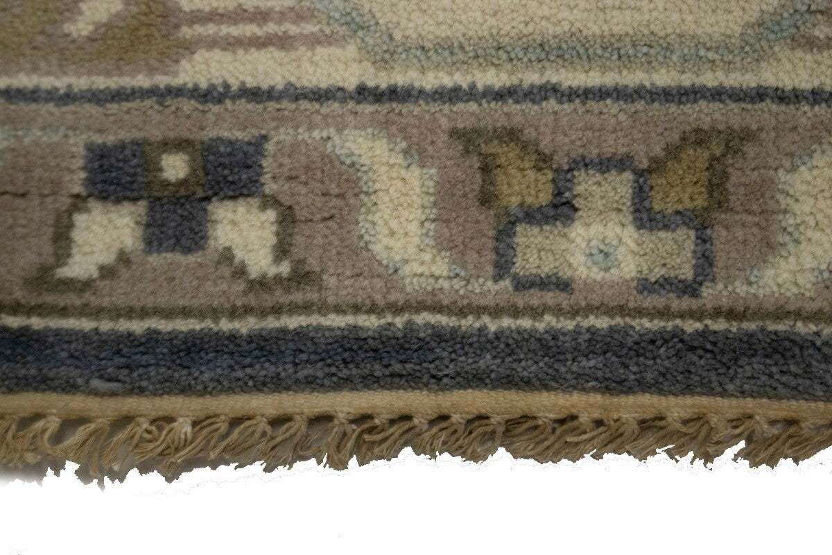 Handmade Oushak Oriental Rug Floral Design Pastel
