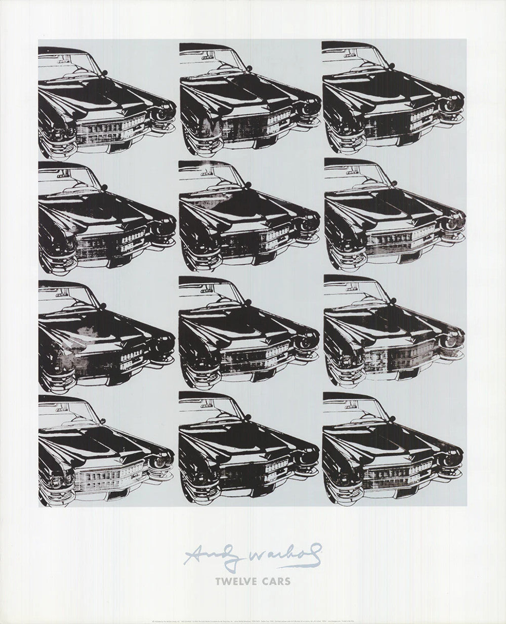 Andy Warhol Twelve Cars " Offset Lithograph Pop Art