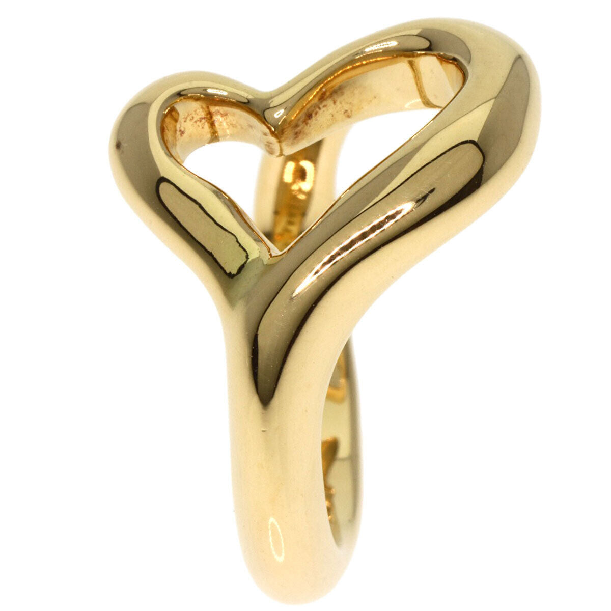 Tiffany&Co. Ring Open Heart K18 Yellow Gold