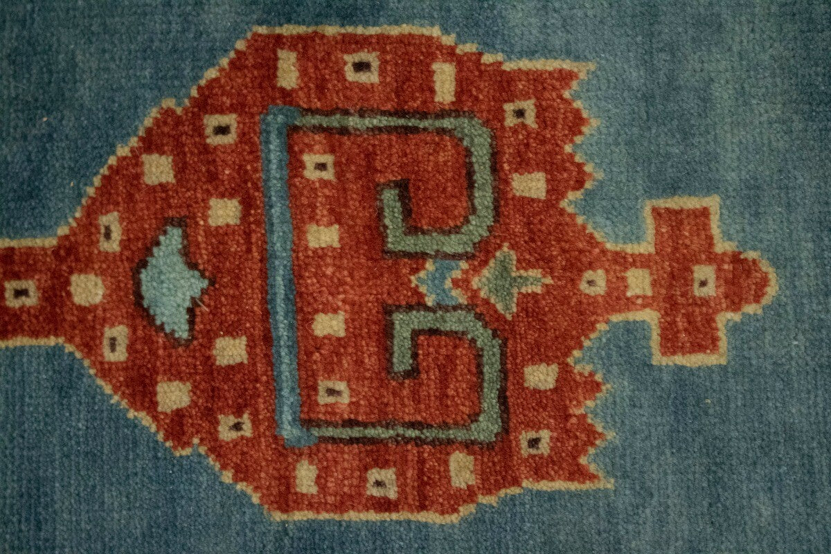 9X12 Ft Handmade Wool Indo-Viss Rug Vintage Style