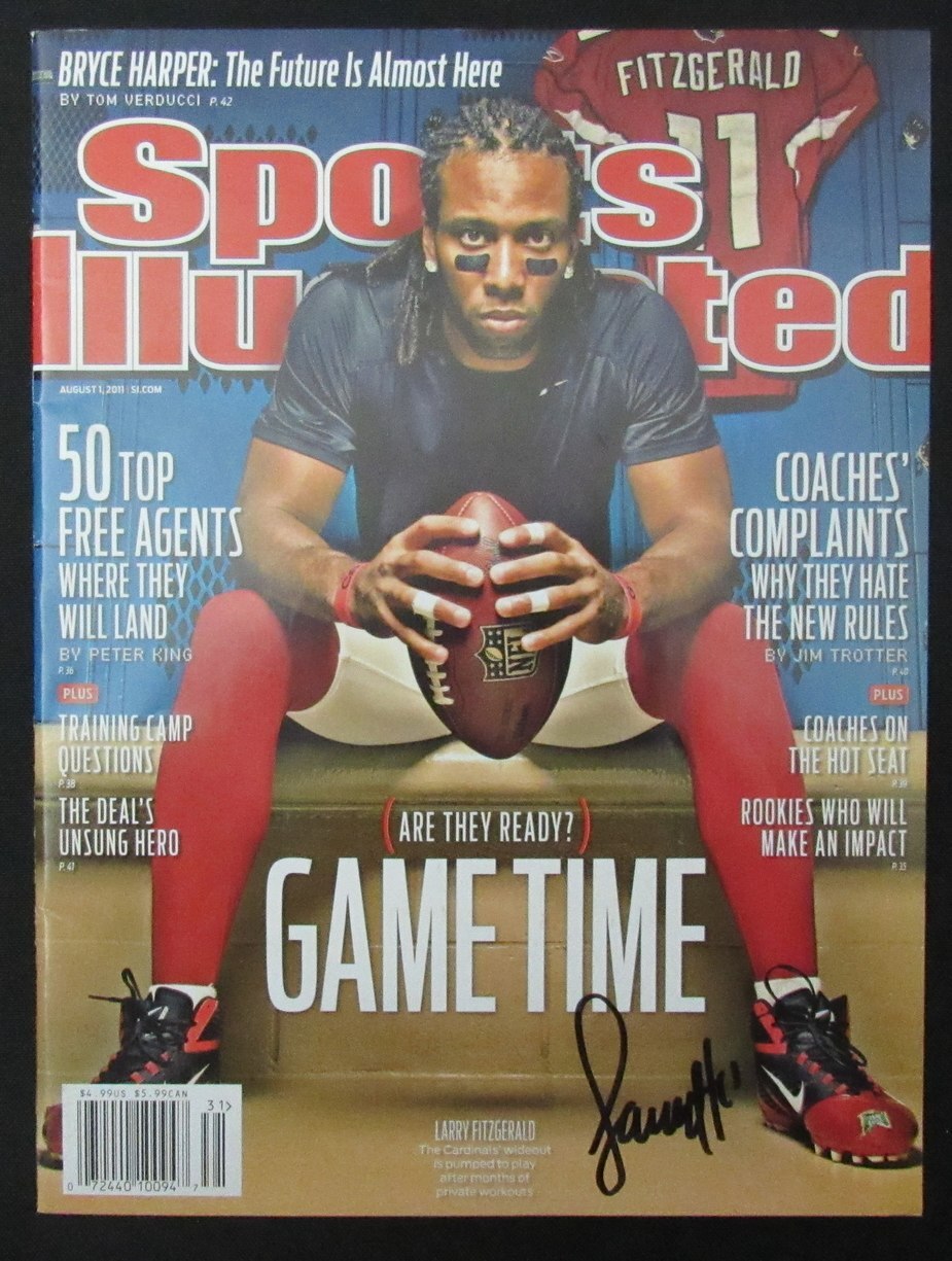 Larry Fitzgerald Signed 2011 Sports Illustrated