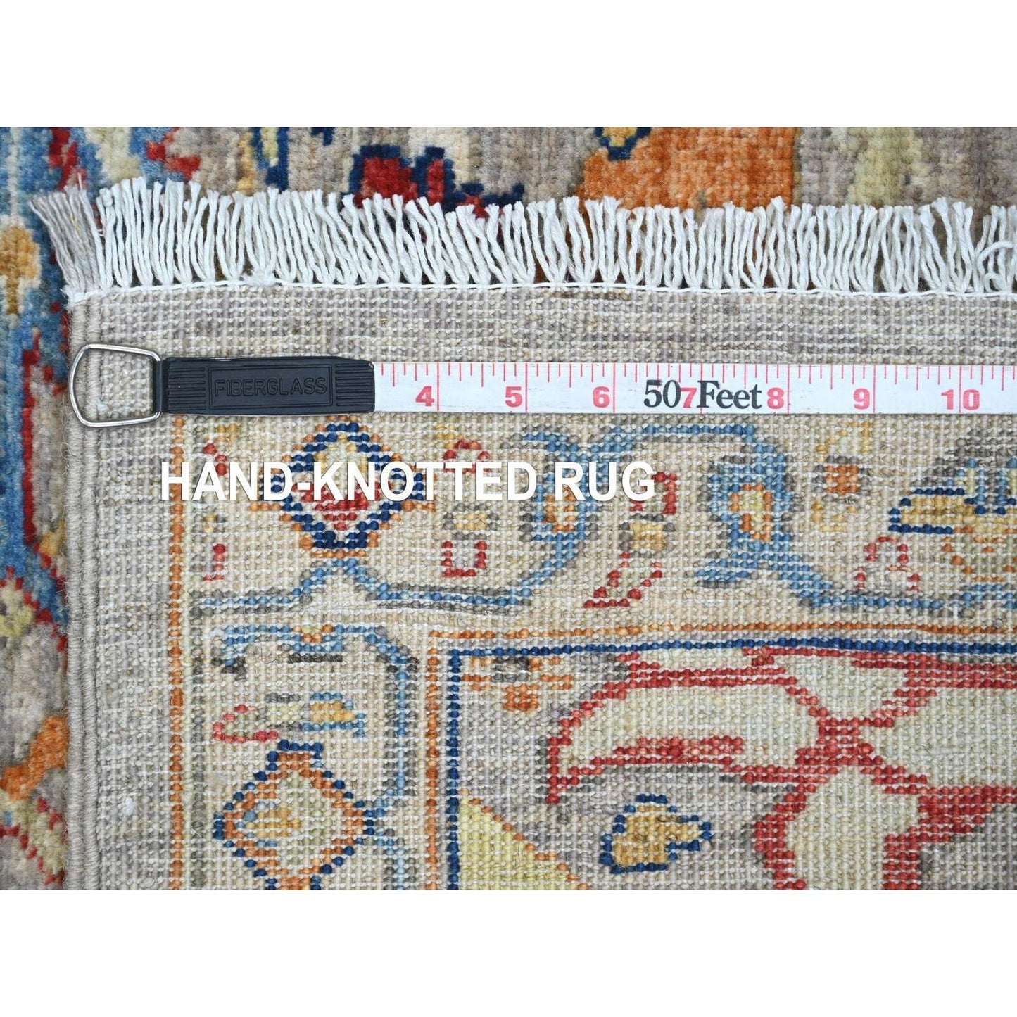 3'X10'10" Gray Bijar Garus Design Hand Knotted Wool Runner Oriental Rug