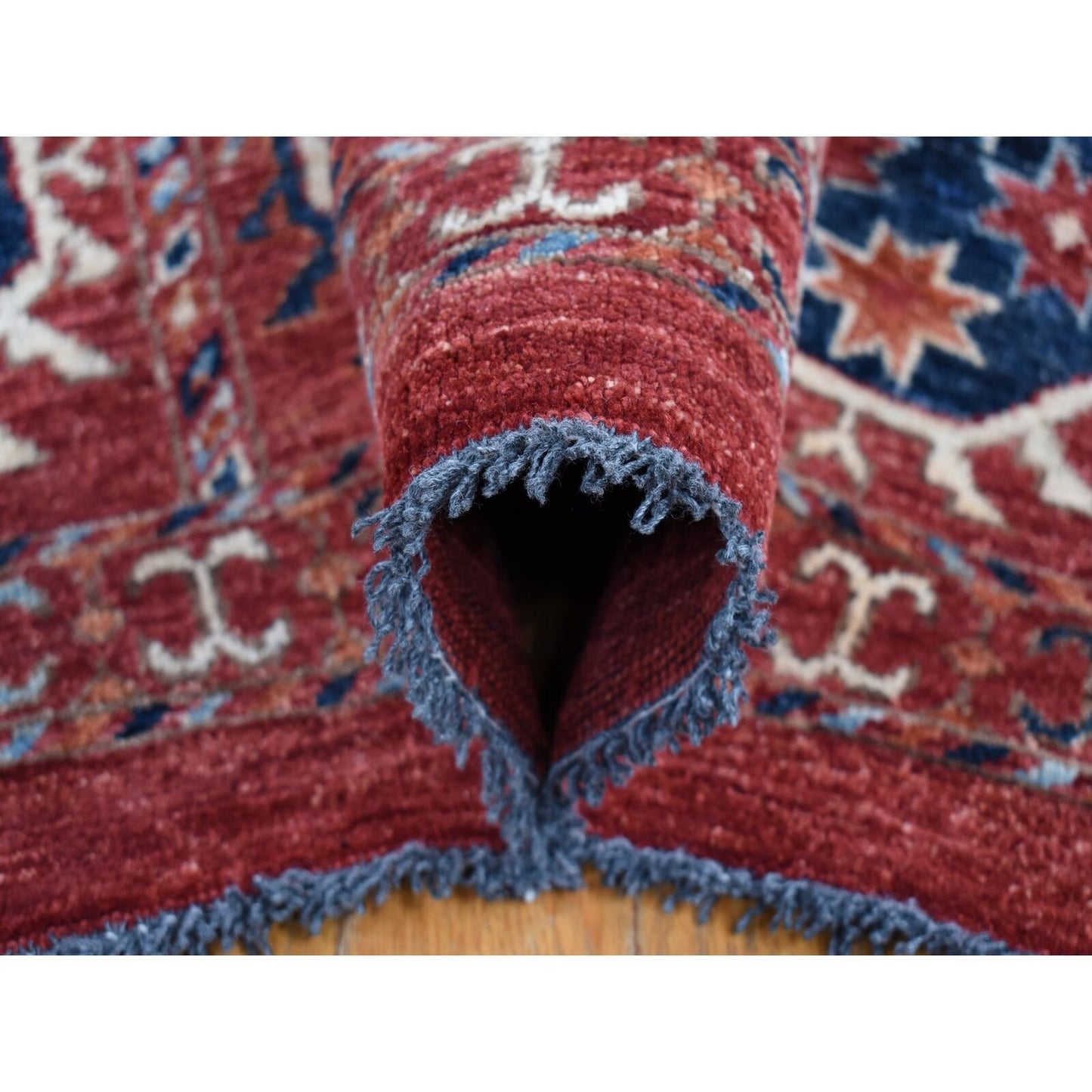 9'10"X14' Red Afghan Ersari Tekke Bokhara Pure Wool Hand Knotted Rug