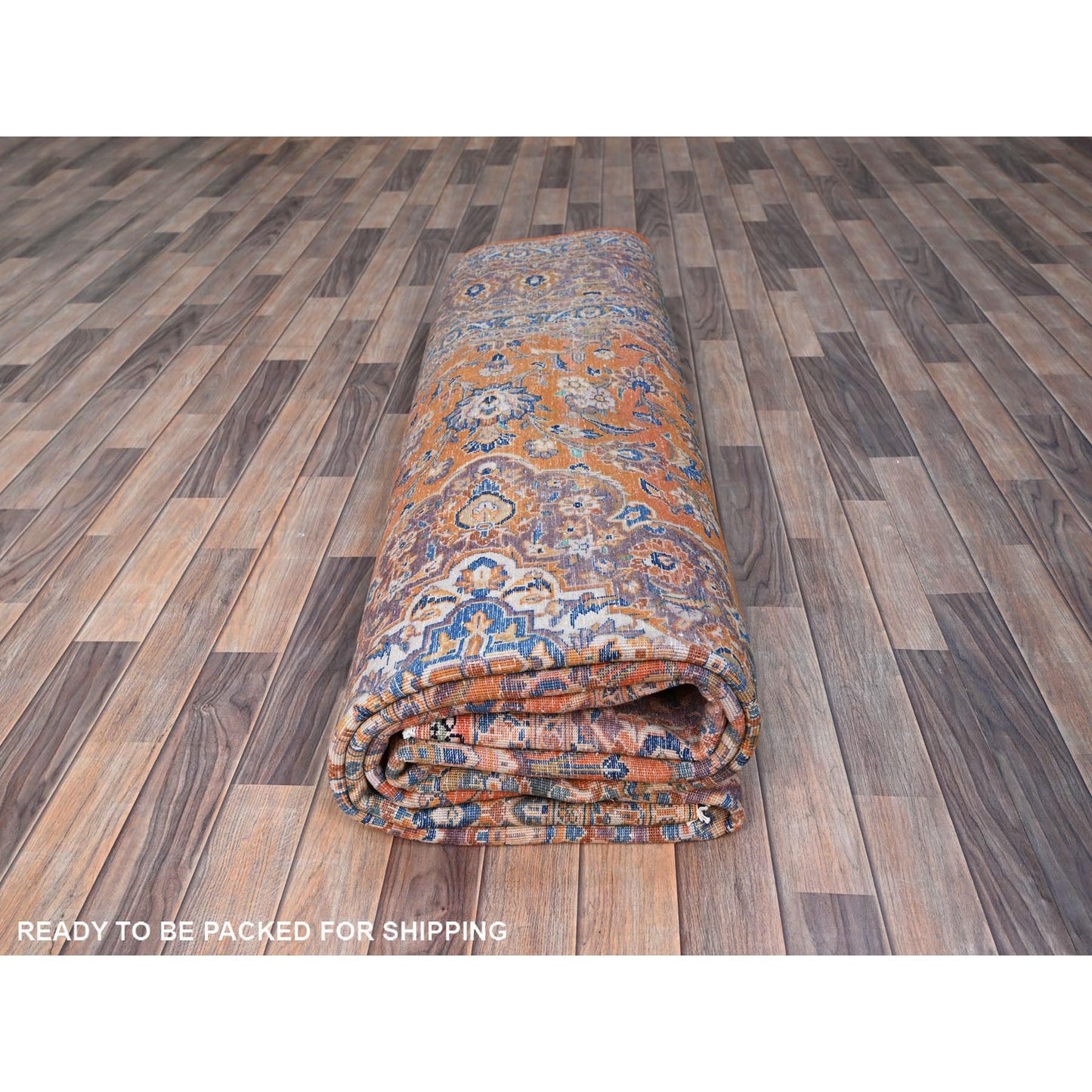 9'8"X12'8" Cinnabar Red Zoroastrian Kishoon Design Vintage Oriental Rug