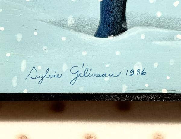 Sylvie Gelineau "Sonatine" 1986 Original Acrylic Painting On Board Signed Canada