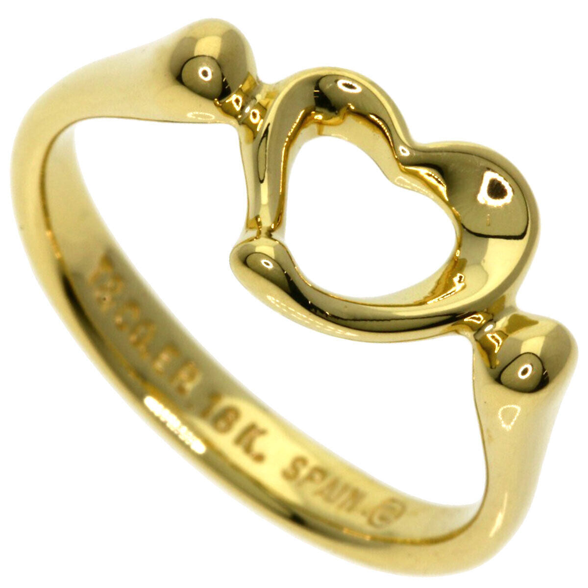 TIFFANY&Co. Ring Open heart K18 Yellow Gold