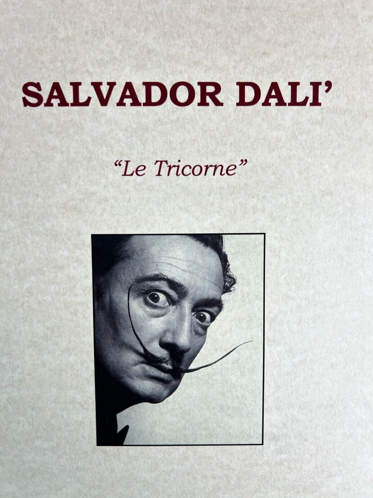Salvador Dal Lithograph From An Drawing Coa