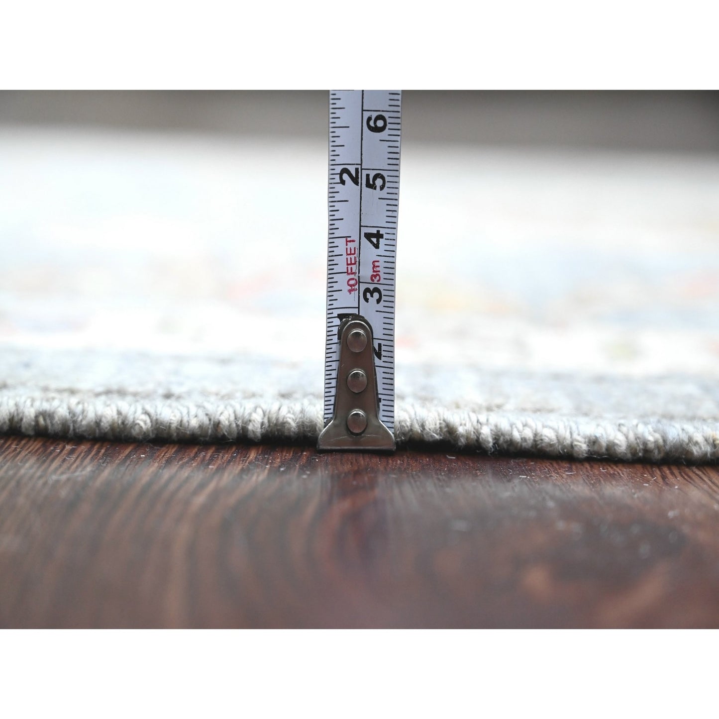2'8"X15'6" Misty Gray Karjihooz Design Hand Knotted Wool Xl Runner Rug