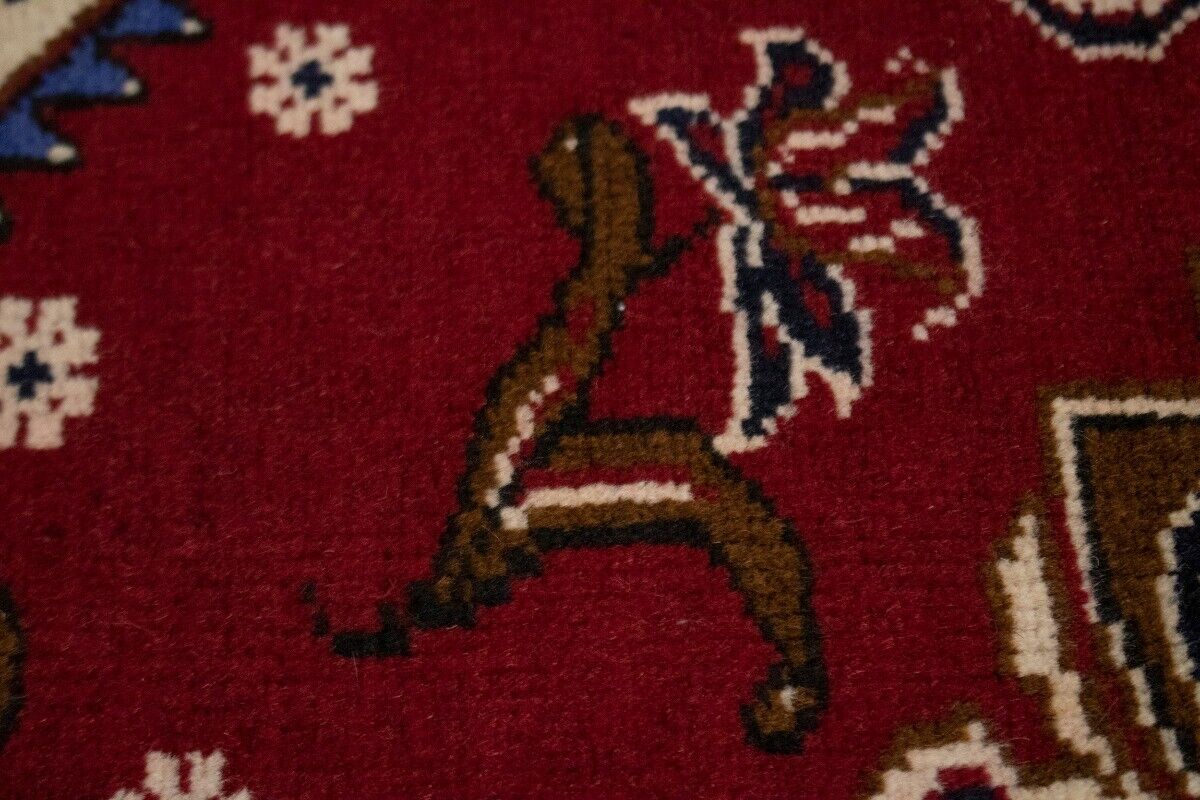 Hand-Knotted Geometric Tribal Oriental Area Rug