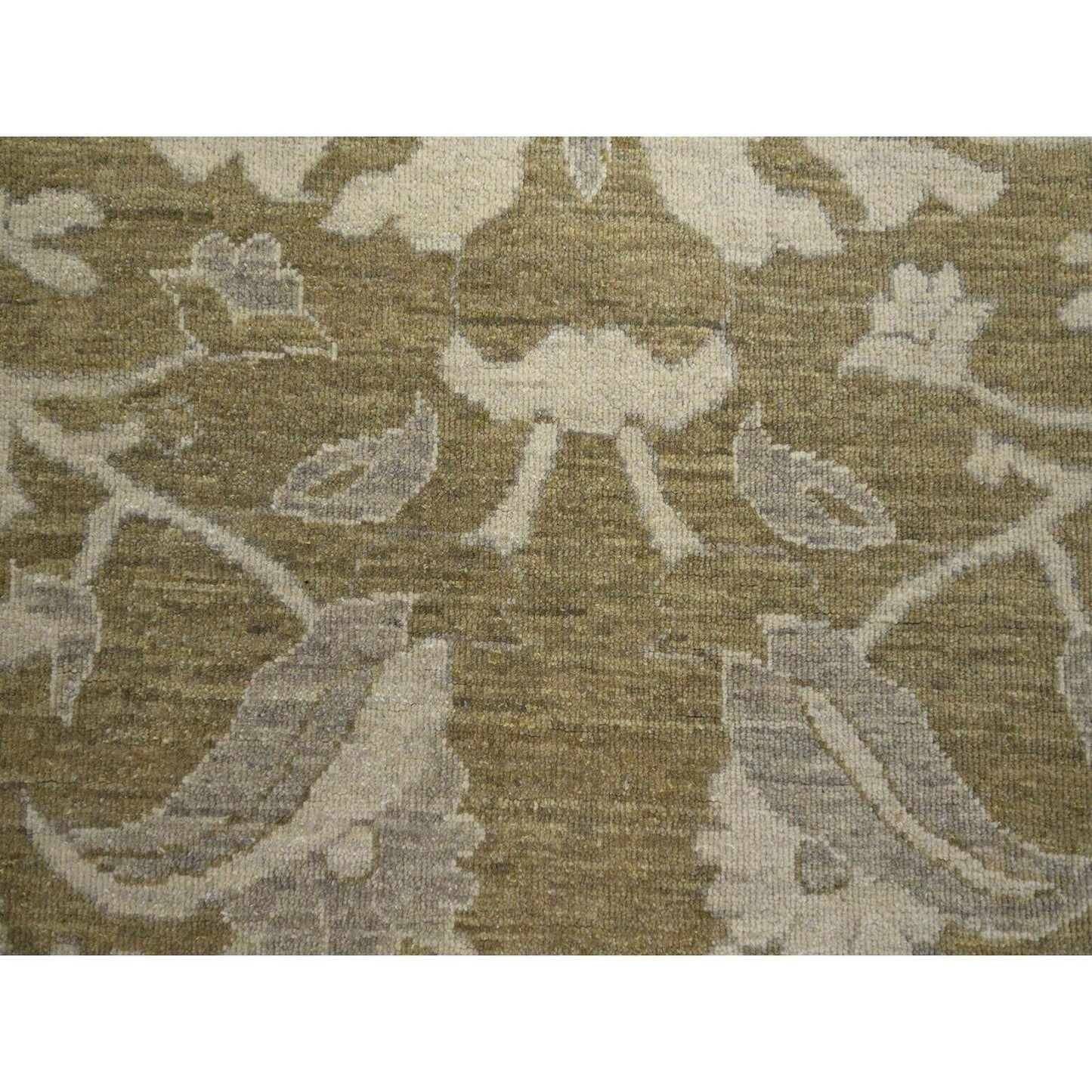 9'X12' Green Ziegler Mahal Large Flowers Design All Wool Hand Knotted Rug