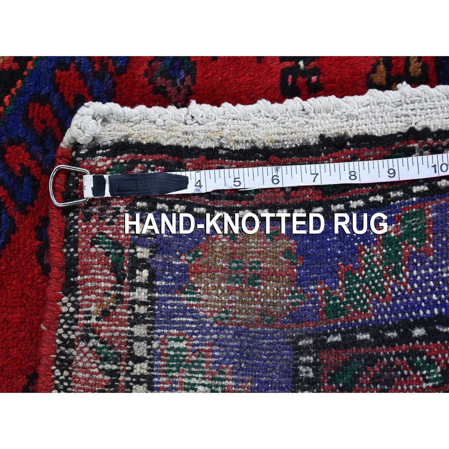 4'6"X6'8" Red New Farsian Amadan Organic Wool Hand Knotted Oriental Rug