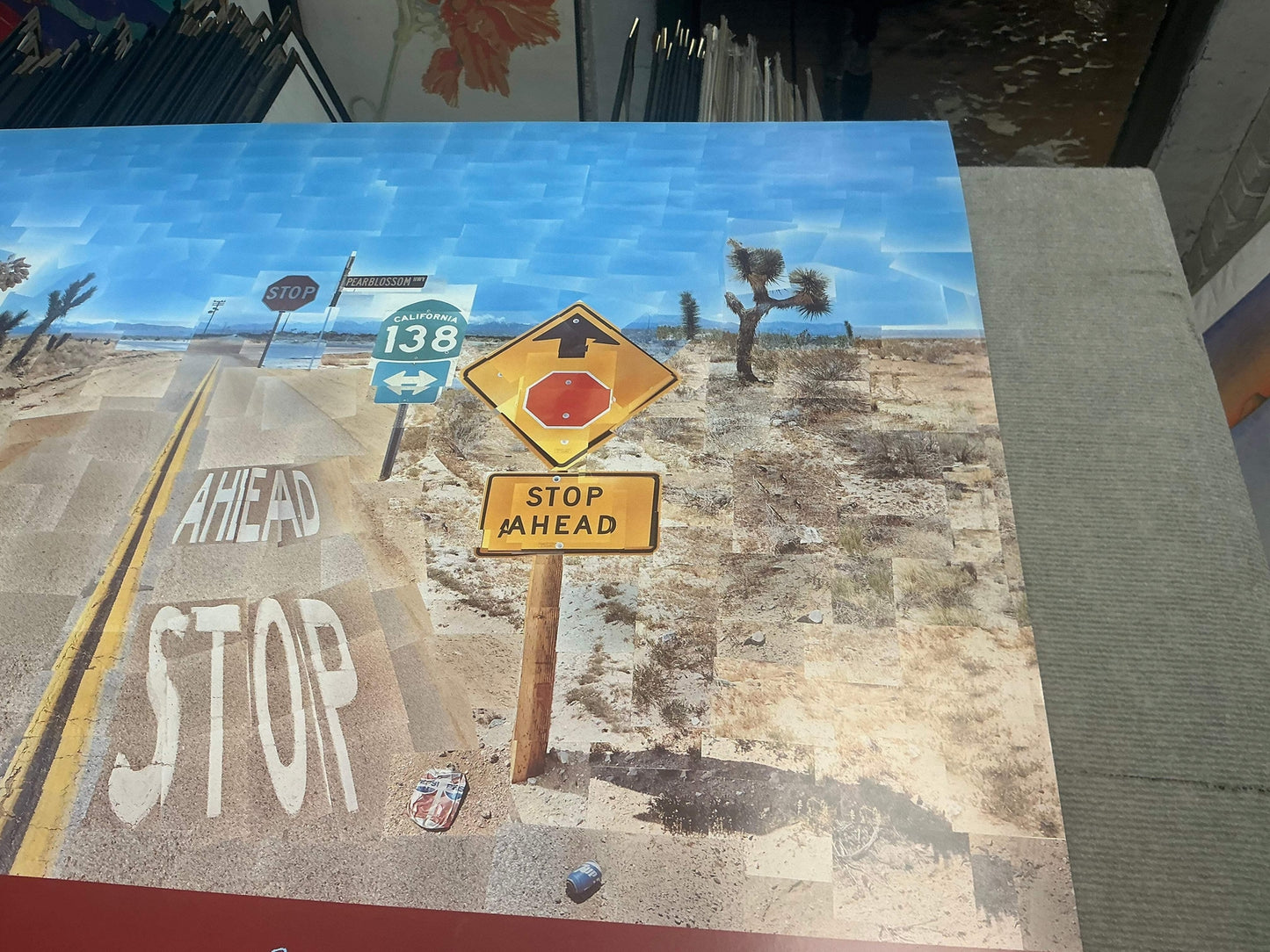 David Hockney Pearblossom Highway " Poster Pop Art Multicolor