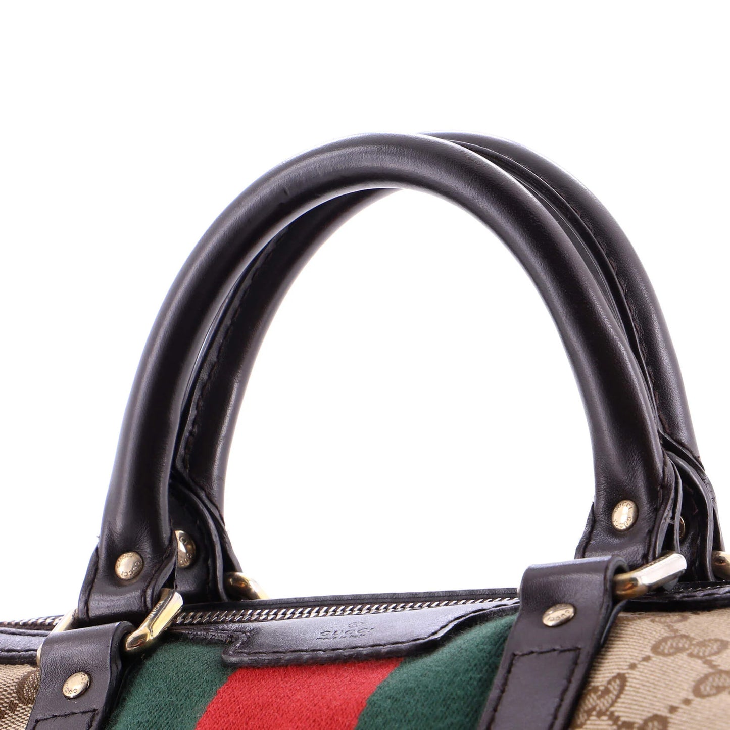 Gucci Vintage Web Boston Bag Gg Canvas Medium
