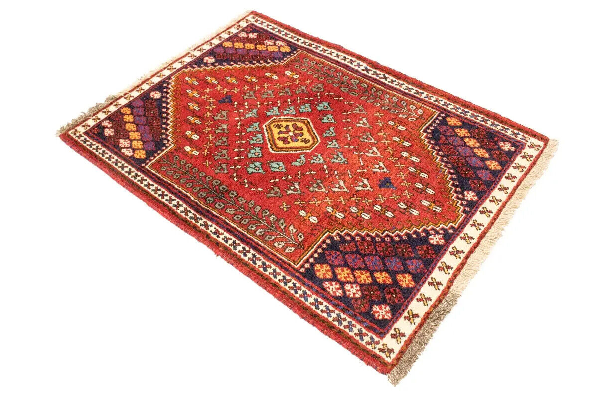 Hand-Knotted Tribal Small Rug Farmho Oriental