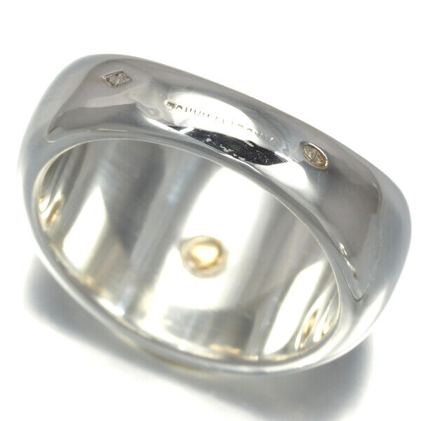 Hermes Ring Clou De Selle Us5.25-5.5 18K 750 Yellow Gold/800 Silver