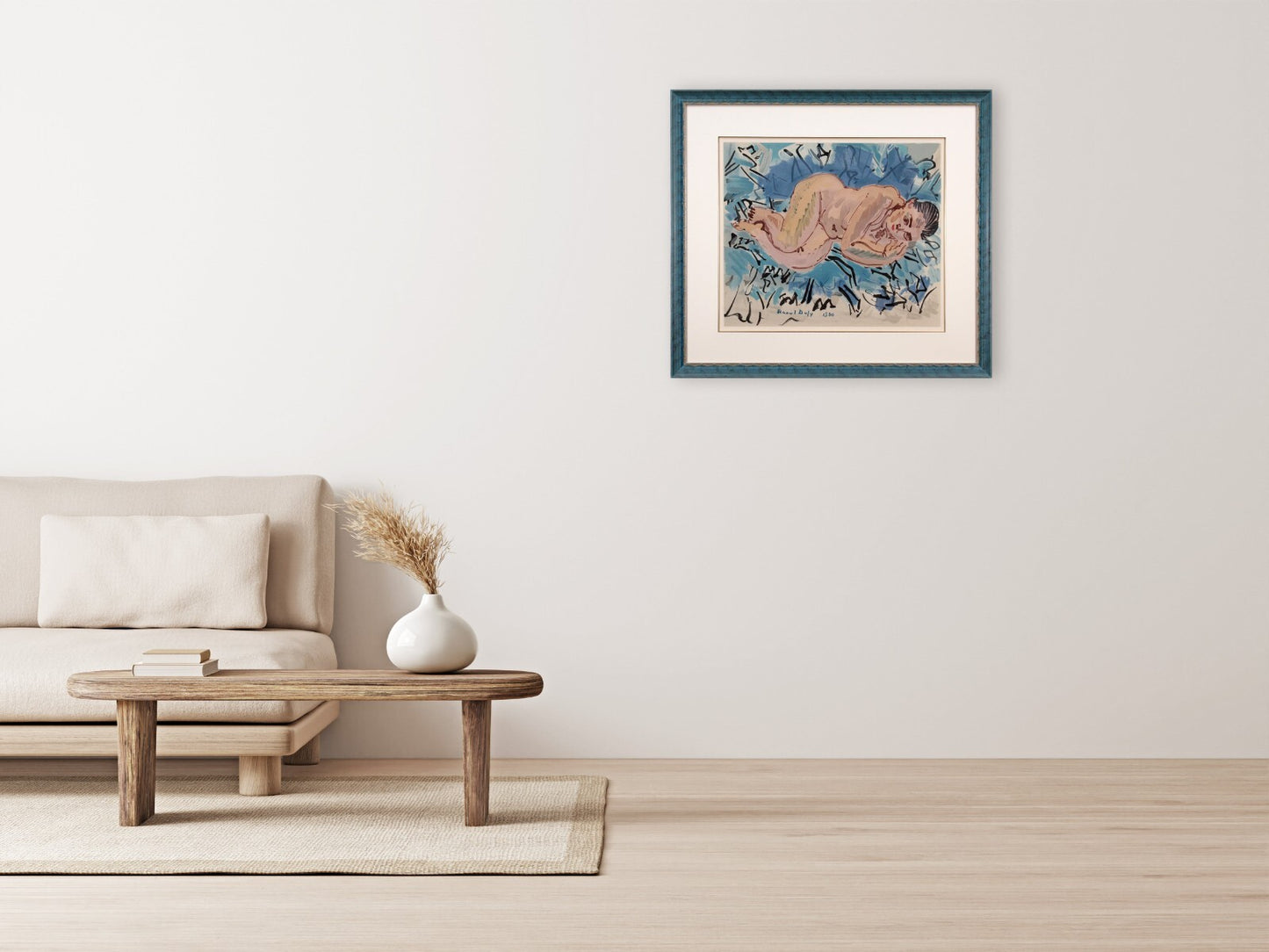 Raoul Dufy -Nu Couche 1969 Lithograph On Arches Paper Woman Signed Framed