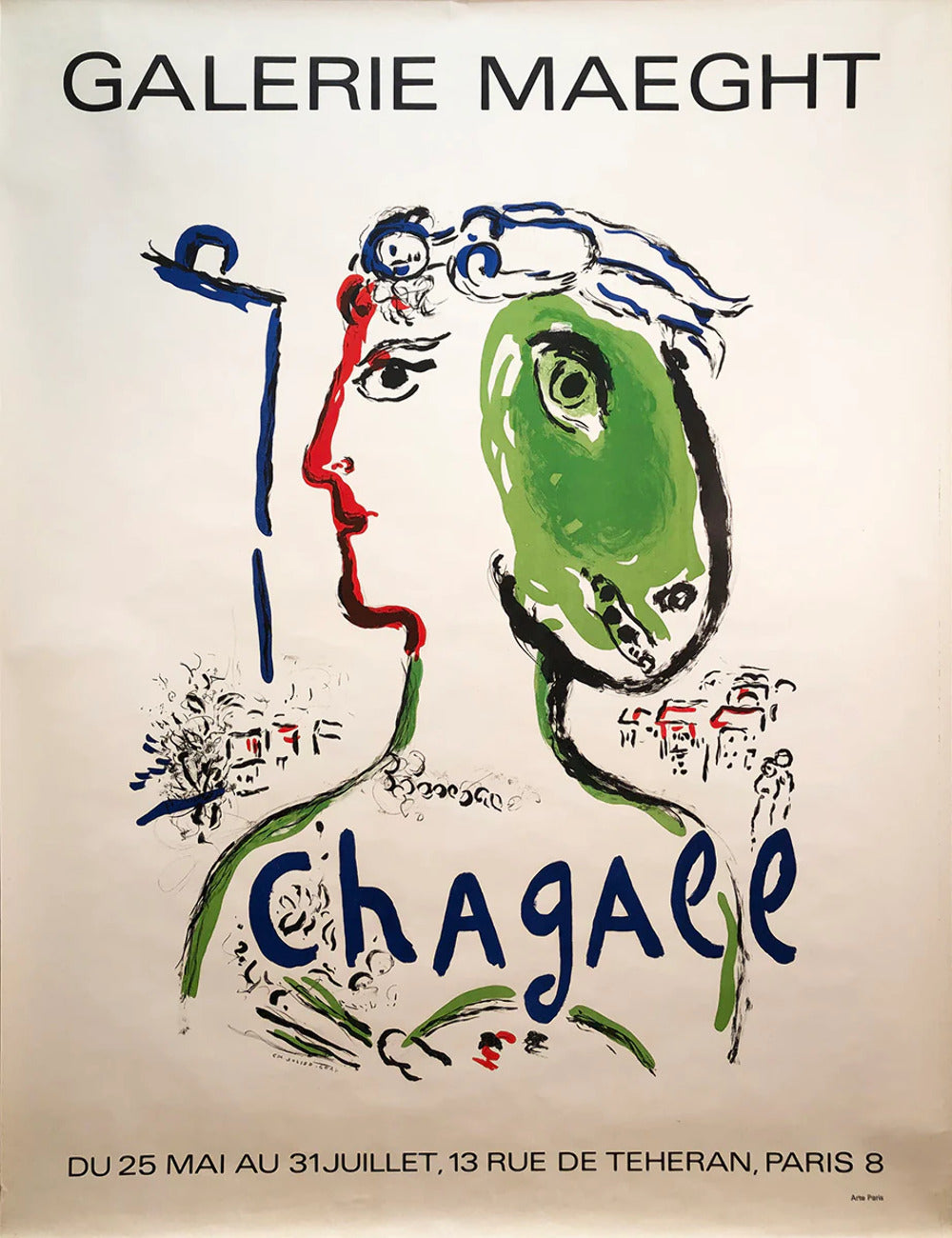 Marc Chagall Artist As Phoenix " Lithograph Modernism