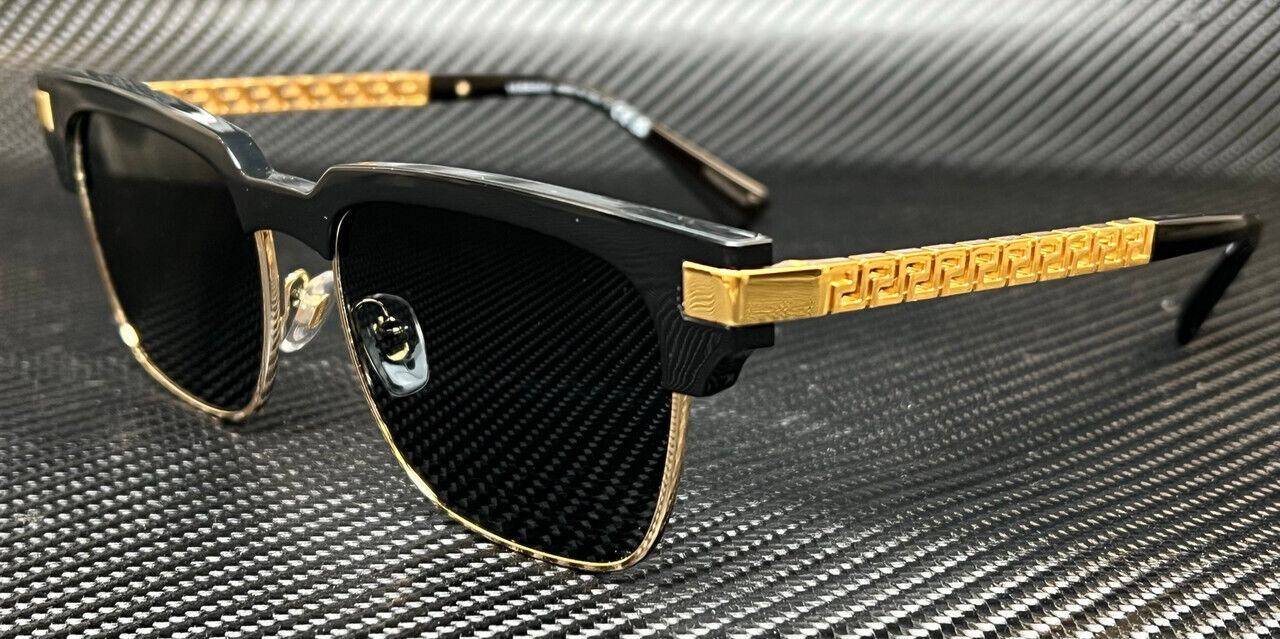 VERSACE VE4447 GB1 87 Black Dark Grey Men's 55 mm