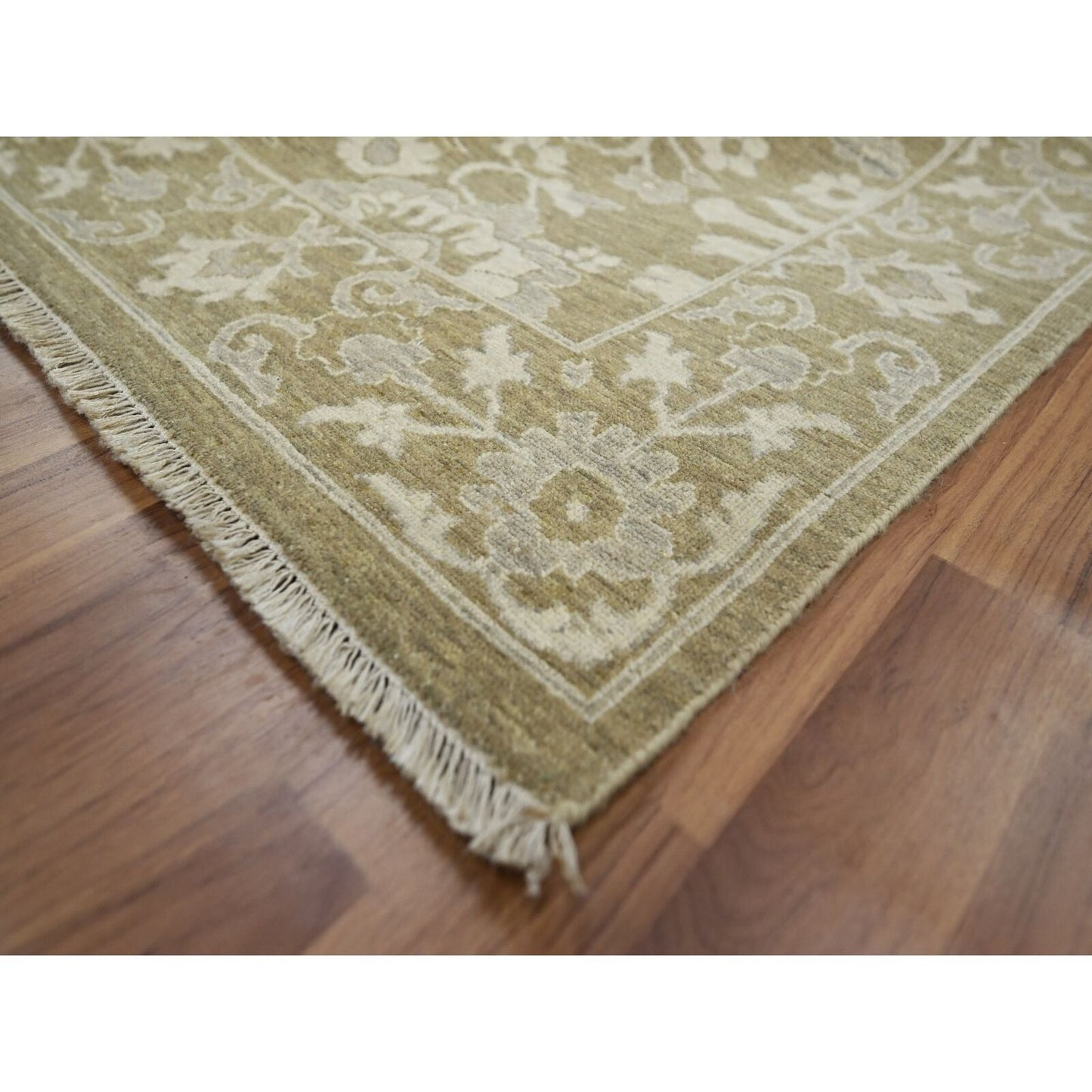 9'X12' Green Ziegler Mahal Large Flowers Design All Wool Hand Knotted Rug