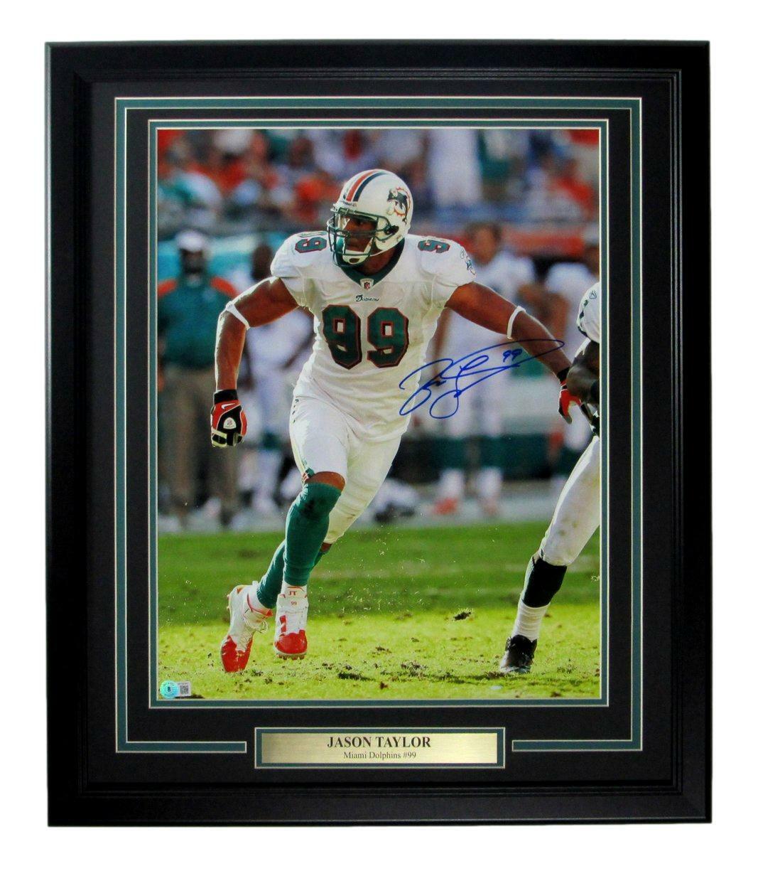 Jason Taylor Hof Miami Dolphins Signed/Auto 16X20