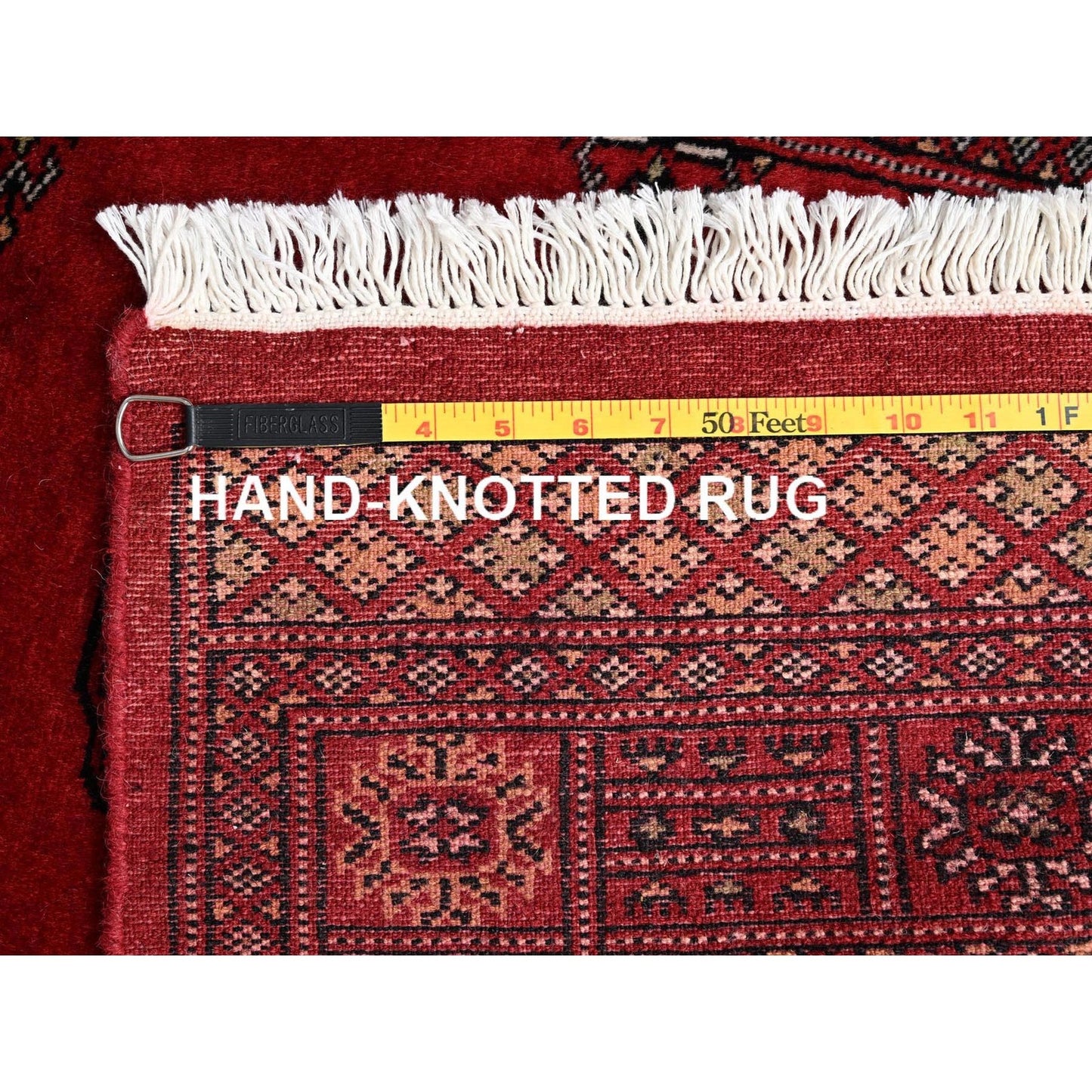 2'6"X9'10" Red Hand Knotted Rug Princess Bokara Tribal Medallions Wool