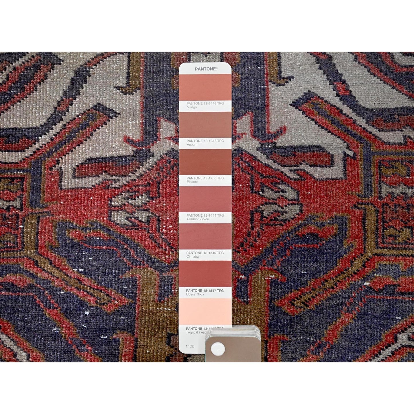 2'1"X5'4" Red Vintage Zoroastrian Heris Hand Knotted Pure Wool Runner Rug