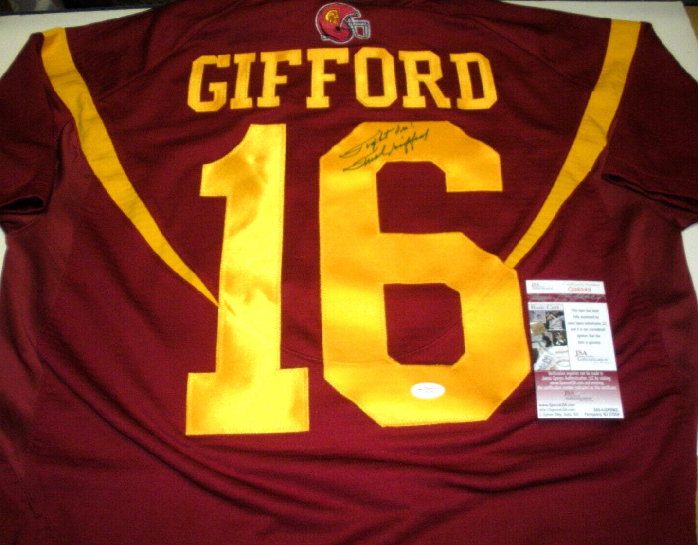 Frank Gifford Usc Trojans Jsa/Coa Signed Official