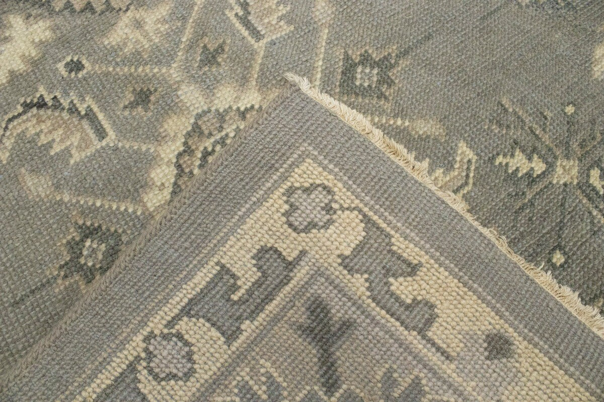 Handmade Muted Brownish Floral Transitional