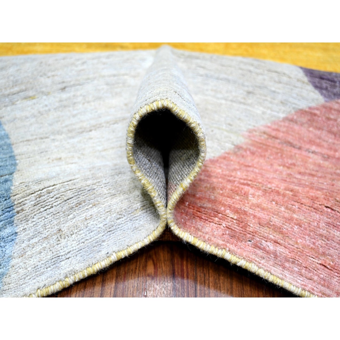 10'X13'9" Colorful The Circles Design Wool Hand Knotted Oriental Rug