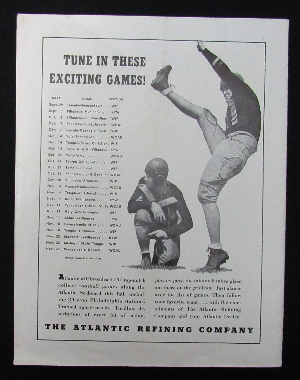 November 12, 1939 Philadelphia Eagles Vs. Packers