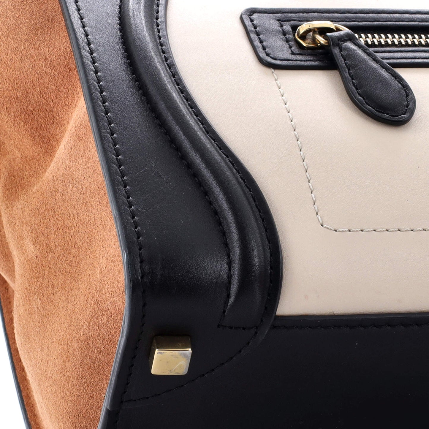 Celine Tricolor Luggage Bag Leather Micro