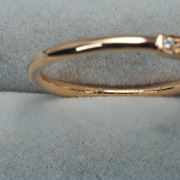 Tiffany&Co. Ring Diamond Tiffany T Wire Us6-6.25 18K 750 Rose Gold