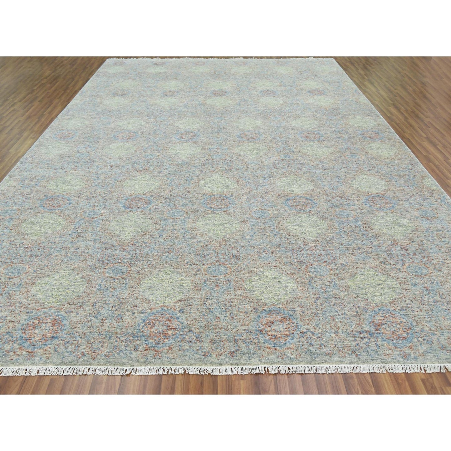 12'X17'4" Obscured And Subtle 100% Wool Hand Knotted Oriental Rug