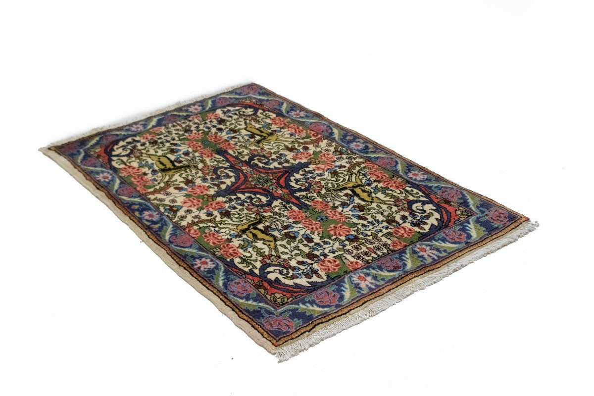 One-Of-A-Kind Handmade Oriental Rug Small Floral